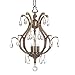 Dawson 3 Light Spectra Crystal Brass Mini Chandelier