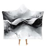 MGDIFYXAA Arte Coperta con Cappuccio di Flanella, Morbido Durevole e Caldo Montagne astrat...