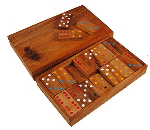 Ethical Wooden Dominoes Domino 28 piezas en caja miniatura 1