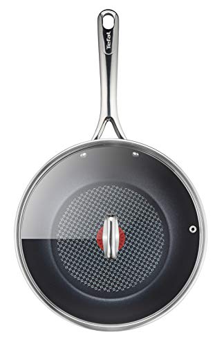 Tefal Reserve Collection E475S544 5-Piece Stainless Steel Induction Cookware Set with 2 Handles 28 cm with Glass Lid + Frying Pan 26 cm + Saucepans 18/20 cm with Glass Lid + Wok Pan 28 cm 7 Gallery Image