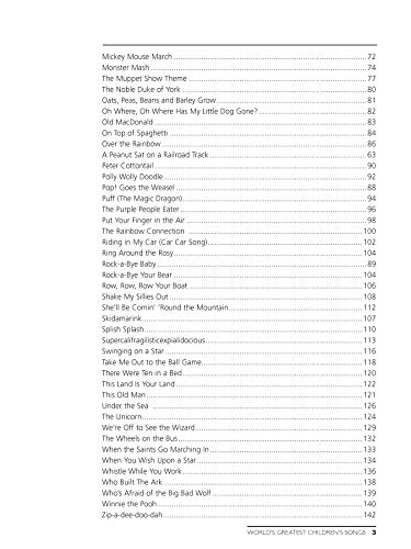 World's Greatest Children's Songs: 87 of the World's Most Popular and Best Loved Traditional and Contemporary Children's Songs - Image 4