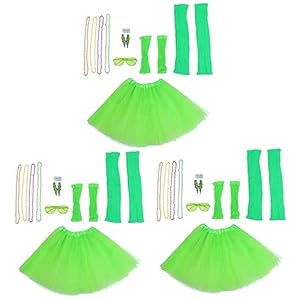 Holibanna 18 Stuks Jaren 80 Feest Visnet Handschoenen Vintage Kleding Kostuums Voor Volwassenen Dames Choker Kettingen Retro Feestbril Dames Ketting Vintage Oorbellen Set Mevrouw Jaloezieën