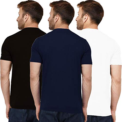 Image of Solid Men Half Sleeve Round Neck T-Shirt (Pack of 3)