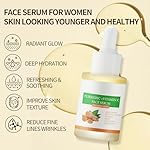 Turmeric Vitamin C Face Serum For Women, Hydrating Serums For Face With Ginger For Dull Skin,Sun Damage, Fine Lines, For Plumper, Smoother Skin, Clarifying 30ml - Image 5