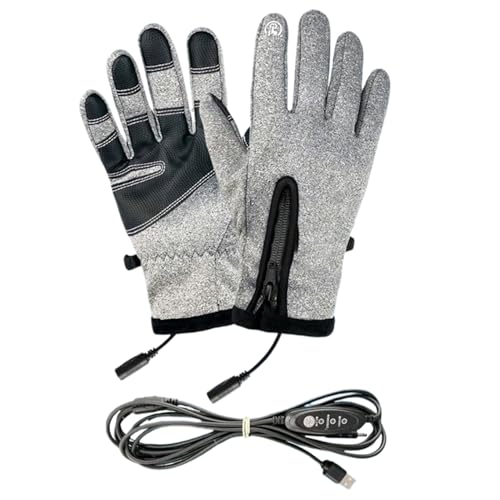 qokeeu Guantes Eléctricos Calefactables - Manoplas Eléctricas Táctiles USB para Manos - Mitones Térmicos para Mujer y Hombre para Deportes Viajes Ciclismo Moto y Actividades Exteriores