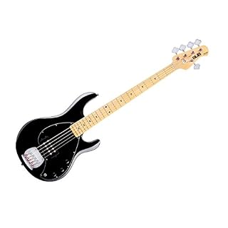 Sterling by Music Man StingRay Ray5 Guitare basse 5 cordes Noir - Les Beatles, Paul McCartney, John Lennon, RIngo Starr, George Harrison