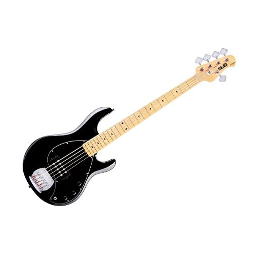 Sterling by Music Man StingRay Ray5 Bass Guitar in Black, 5-String