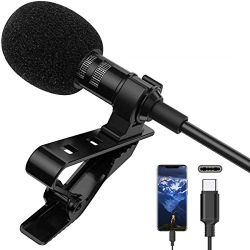 クリップ マイク コンデンサーマイク ピンマイクミニマイク スマホマイク Andriod タイプc マイク USB-C Type C端子 アダプタ付きTiktok/YouTube/カラオケ/音楽録音/web会議/インタビュー/セミナー/動画撮影などの録音に