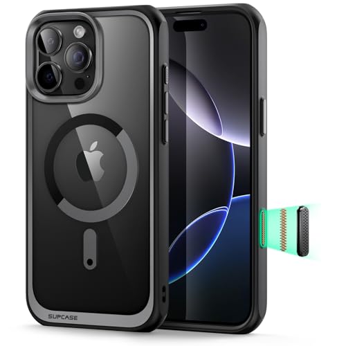 SUPCASE for iPhone 16 Pro Case with Camera Control Capture Button (Unicorn Beetle Mag), [Compatible with MagSafe] Slim Protective Magnetic Phone Case for iPhone 16 Pro 6.3'' 2024, Black iPho