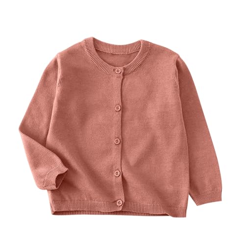 Knit Cardigan for Kids Girls Button Down Long Sleeve Open Front Sweater Toddler Long Sleeve Soft Plain Coats Clothes