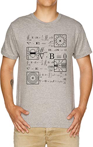 VENDAX Maxwells Ecuaciones Camiseta Hombre Gris