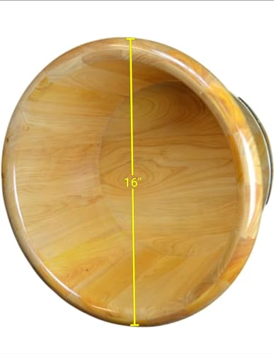 Cubeta de Madera de Cedro Macizo para Spa de Pies 16" miniatura 4
