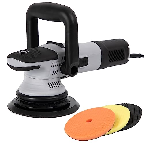 Steel Force PRP67509 6-inch Dual Action/DA Polisher, Buffer Waxer with Lock Switch and 6 Variable Speeds for Car Detailing, Tile Cleaning and Wood Polishing