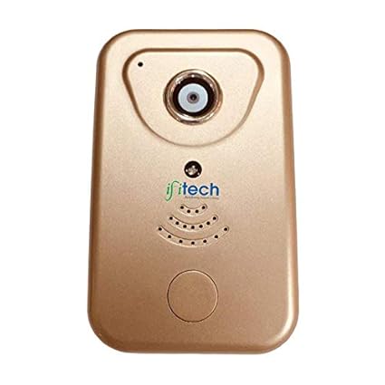 IFITech Smart Rechargeable Video Doorbell | 720P WiFi Security Camera | Real-Time View | Two-Way Audio | Night Vision | PIR Motion Detection | App Control (Android Only)