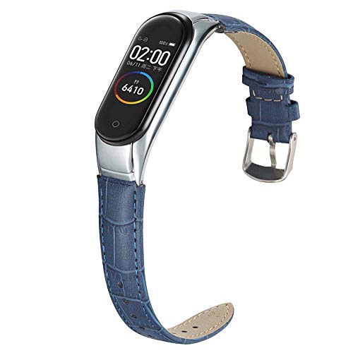 Miimall Pulsera de Reloj Compatible con Xiaomi Mi Band 5, Cuero Premium...