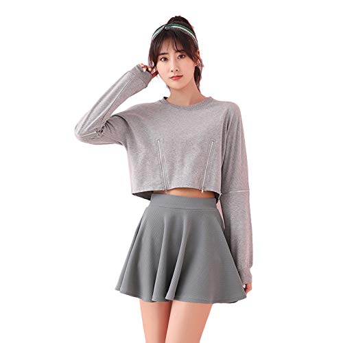 ZUHANGMENG Falda corta para mujer, transpirable, a prueba de luz, falda corta, para golf, tenis, deporte, falda de cintura alta, falda de color negro Cover