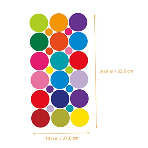 Sticker mural cercle pvc colorful imperméable et repositionnable