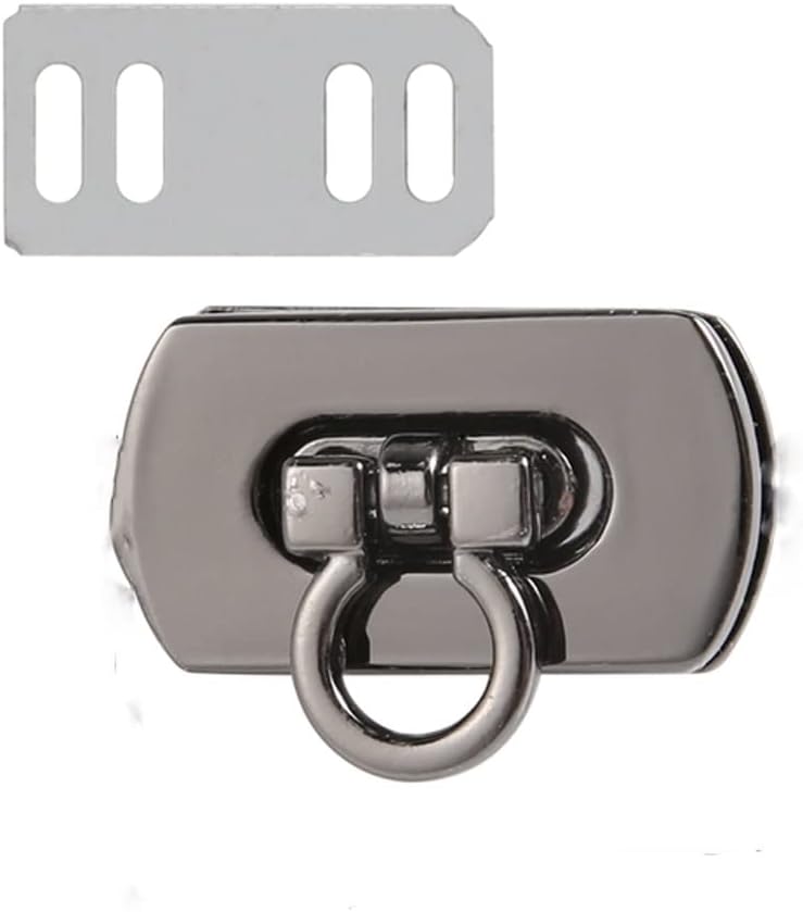 Oval Metal Clasp Turn Lock Lock Handbag Bag Purse Hardware fold Stuck Accessories(D)