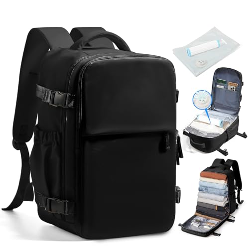 SZLX Vakuum Rucksack Handgepäck Damen, Airbag Rucksack Vakuum mit Vakuumsystem für Reisen, Ryanair Vacuum Reiserucksack mit Pumpe Wasserdicht Herren Vakuumkoffer