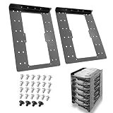 YAODHAOD Soporte de montaje SSD/HDD de 2.5 a 3.5 pulgadas, carcasas de disco duro SSD de 6 capas para PC/NAS/servidor (2 piezas)