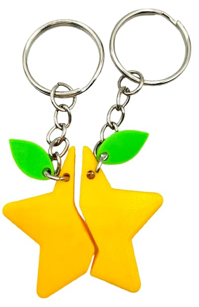 Lymo3D Set De 2 Llaveros Estrella Para Compartir – Regalo Friki Para Parejas Accesorio Impreso En 3D Diseño Simbólico Y Original Detalle Geek Para Aniversario O San Valentín