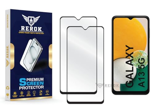 Image of Gorilla Tempered Glass Screen Protector Compatible with Samsung Galaxy A13 5G [Pack of 2] | Edge-to-Edge, Bubble-Free, Case Friendly, Easy Installation Kit