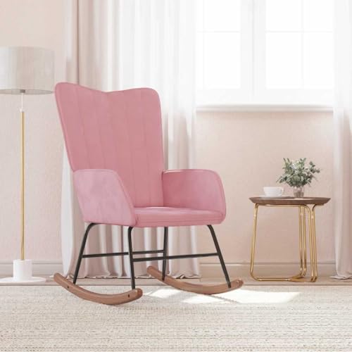 Vetnasa Silla Mecedora de tercio Rosa Mobiliario, Sillas, Mecedoras Rosa 9,7 KG