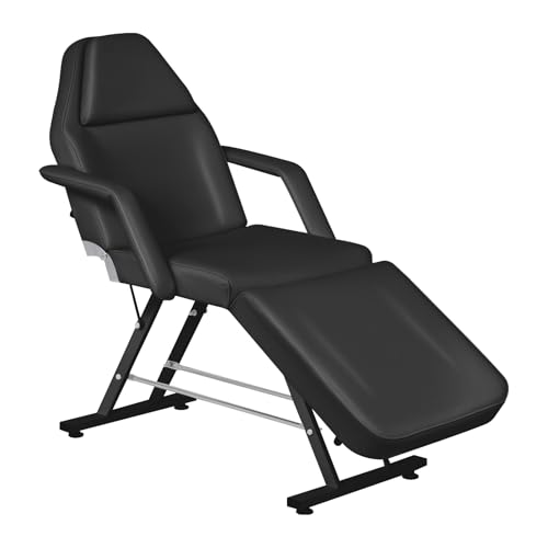 Kosmetikliege 3 Einstellbare Abschnitte Schönheitsbett, Ergonomische Massageliege mit Verstellbare Rückenlehne & Fußstütze, Robuste Tattooliege bis 150 kg Ideal für Spa, Kosmetik & Therapien (Schwarz) Kosmetikliege 3 Einstellbare Abschnitte Schönheitsbett, Ergonomische Massageliege mit Verstellbare Rückenlehne & Fußstütze, Robuste Tattooliege bis 150 kg Ideal für Spa, Kosmetik & Therapien (Schwarz)