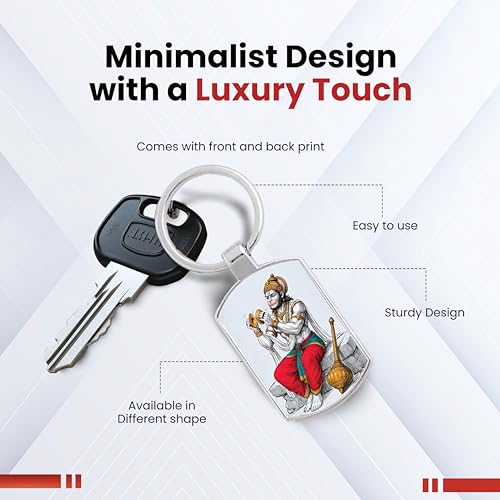 Image of Stylish Metal Keychains with Permanent Glossy Print - Inspirational Quotes & Spiritual Designs - Perfect Key chains for loved ones, Personal Use, Gifts & Return Gifts