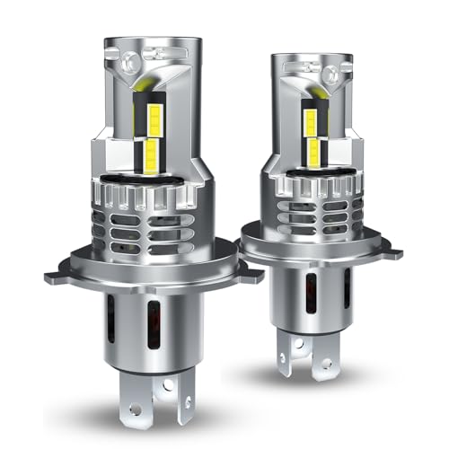 VORUNPRO Light Bulb 30000LM Bright High Low Beam Fog Lamp Bulb w/Turbo Cooling Fan 1:1 Halogen Size Compatible with 4Runner Tacoma IP68 Pack of 2 (9003/H4)