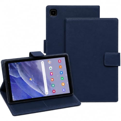 Image of Premium Flip Cover for Samsung Galaxy Tab A7 Lite 8.7 Inch, PU Leather, Soft TPU Back, Magnetic Stand, Professional Style (Navy Blue)