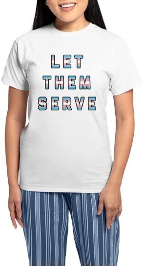CafePress Let The Serve Women's Light Pajamas Women's Novelty Cotton Pajama Set, Comfortable PJ Sleepwear