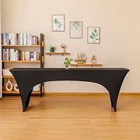 EBETA E Elastisch Biertischhussen Biertisch-Auflage & Tischdecke für 70cm Breite Bierzeltgarnitur Stretch Hussen für Festzeltgarnituren Hussen (Schwarz, für 70cm Tisch) – Ansicht 3