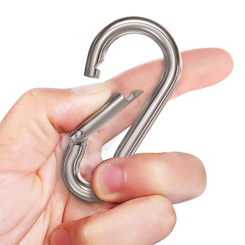 Outsal Carabiner Clip,8 Pcs 304 Stainless Steel M6 Clips, Caribeana Clips for Hiking Camping, Fishing, Dog Leash & More - Image 2