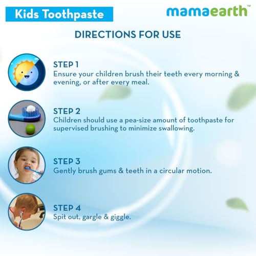 Image of Mamaearth Awesome Orange Toothpaste For Kids With Fluoride - 50 g (Pack of 2) | Sulfate Free | Cleanses Teeth | Provides Healthy Teeth & Gums