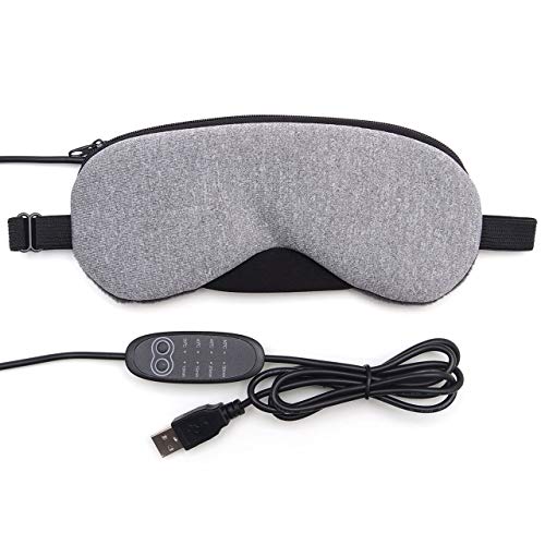 GoodsLand 無香料 ホット アイマスク USB 給電 式 4段階調節 睡眠 安眠 目の疲れ 蒸気 眼精疲労 GD-HOTEYEMASK