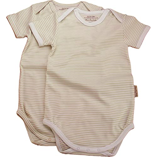 Beaming Baby Chemical Free Organic Cotton Short Sleeve Envelope Neck Bodysuit 2 Pack (18-24 Months) Cover