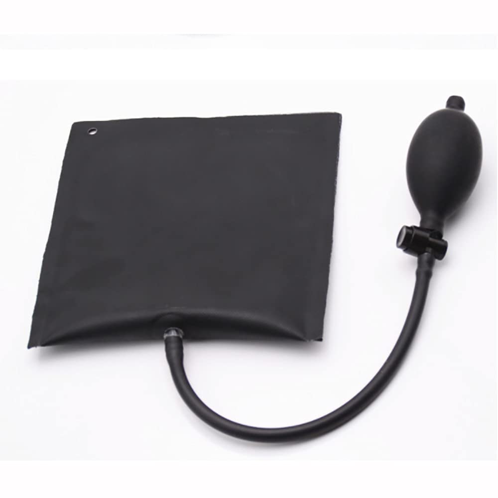 Bomba de cuña de aire, paquete de alineación de cuña de aire inflable TPU para puerta de coche abridor de puerta para puertas ventanas herramienta de instalación negro 15 x 16 cm
