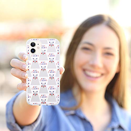 ULTECHNOVO Natal Telefone Shell Tpu Clear Xmas Tree Santa Cartoon Capa Protetora de Telefone CompatÃ