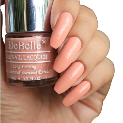 Image of Debelle Gel Nail Polish Choco Latte (Dark Peach Nail Paint)|Non Uv - Glossy Finish |Chip Resistant | Seaweed Enriched Formula| Long Lasting|Cruelty And Toxic Free| 8Ml