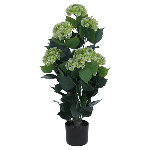 Hortensia artificiel Mendler 90x50cm vert en polyéthylène - 5