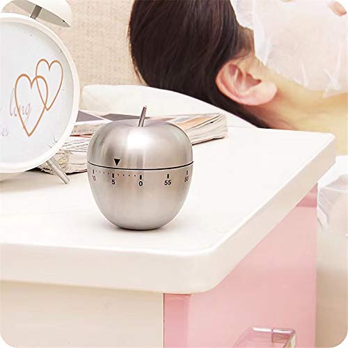 Ud Apple Kitchen Timer Cute Manual, Stainless Steel Metal Mechanical Visual Countdown Cooking Timer With Loud Alarm For Kitchen Cooking Baking Sports Kids (Apple), A003 #TOP5