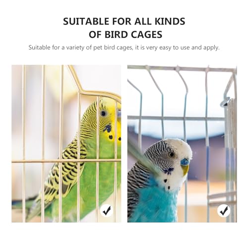 Image of balacoo 10 Pcs Bird Cage Door Lock Buckles Pet Cage Safety Clips Anti-Escape Hook Clips for Parrot Cages Small Medium Large Birdcage Use 1.18 X 0.59 X 0.19 in