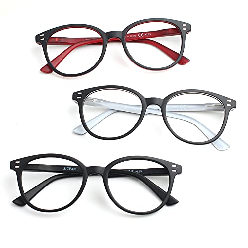 3 Pack Reading Glasses Spring Hinge Stylish Readers Black/Tortoise for Men and Women (Multicolor, 2.00)