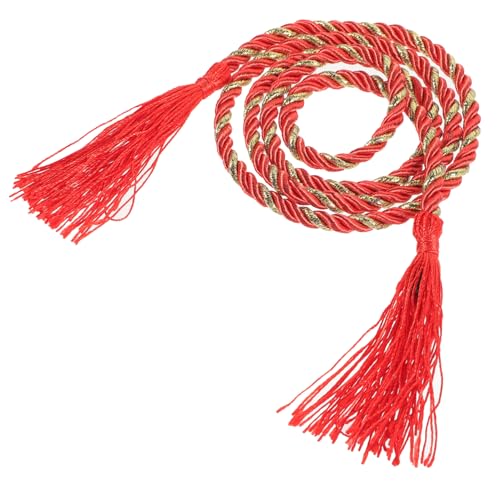 Garneck Traditional Japanese Yukata Waist Belt with Tassel Durable Non Fading Kimono Accessory for Women Waistband for Kimonos Skirts Sweaters Lightweight Vintage Embroidered Waist Sash