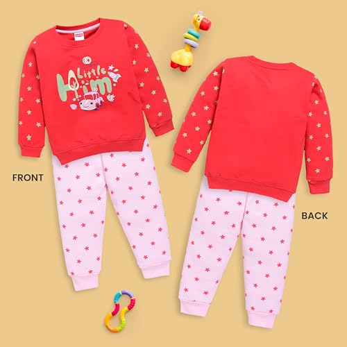 Image of LuvLap Baby Boys Full Sleeve Sweatshirt & Pyjama Set Pack of 1