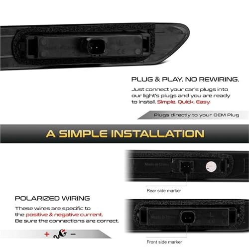 Luces LED Acura TL 2004-2008 intermitentes y estacionamiento de parachoques 3