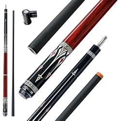 KONLLEN 58 Inch 19oz Carbon Fiber Pool Cue Stick | low deflection,10.5/11.5/12.5mm tips,weight-adjustable design,3/8x8 joint,handcrafted inlay,premium handle