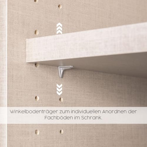 Rauch Möbel Subito Kleiderschrank für Schlafzimmer, Kinderzimmer, Flur, Garderobe, 2-türig mit Spiegel, Farbe Weiß, inkl. 2 Kleiderstangen, 2 Einlegeböden, Breite 136 cm
