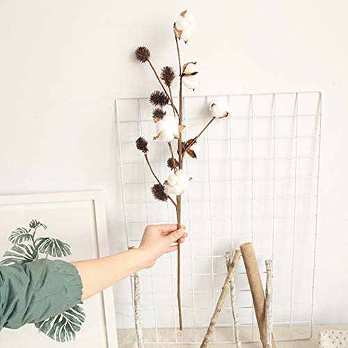 Ramas de algodón rústico para decoración de salones y relleno de florero campestre de mesa 5